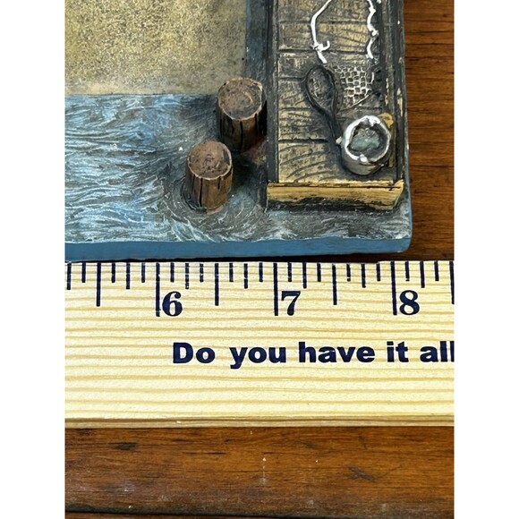 Vintage Fisherman and Fish Tic-Tac-Toe Game Board Sports Camping Lodge Decor - Picture 11 of 12